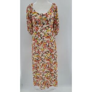 Y2K Billa Bong Babydoll Floral Maxi Dress Medium Womens Cottagecore Boho Western